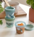 Done By Deer Baby Food Container 3-Pack Croco, Blå