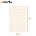Hvitt polyesterteppe 160x100 cm – Mykt og slitesterkt