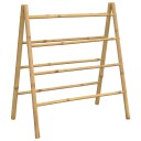  Dobbel håndklestige med 4 trinn 90x50x100 cm bambus