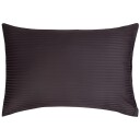 Borg Living Putetrekk - 70x100 cm - 100% Bomullssateng - Stripet antrasittgrå