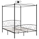 vidaXL Himmelsengeramme svart metall 180x200 cm