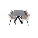 Venture Home Spisegruppe Venture Home med Piata Spisebord og 6 Valentina Stitcthes Spisestoler GR22516