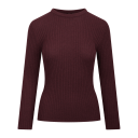 Mari LS Top Chocolate Cherry XS Merino LS rib sweater