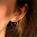 Stine A Jewelry Petit Love Heart Earstick Light Blue Forgylt Sølv Sterling 925 