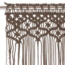 vidaXL Makramé gardin gråbrun 140x240 cm bomull