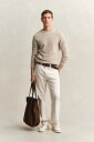 GANT Micro Textured Cotton C Neck   Beige   XXL