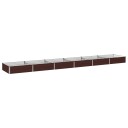 vidaXL Hevet Hagebed Brun 480 x 80 x 24 cm kaldvalset stål