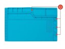 Stor loddematte / arbeidsmatte i silikon 550 x 350 mm