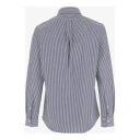 Polo Ralph Lauren Custom Fit Striped Stretch Poplin Shirt   Navy   XL