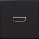 Niko HDMI Uttak for Pluggmontering, Svart Black 44.5 x 44.5 x 8.6 mm