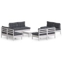  Hagesofagruppe med antrasitt puter 9 deler furu 3096047