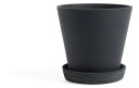 HAY Flowerpot with saucer krukke L Ø17.5 cm Svart