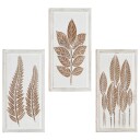 vidaXL Kunst Dekor 3 pcs Brun og hvit 40 x 40 x 1,5 cm Konstruert tre