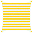 vidaXL Solskygge seil Gul og hvit 2,5 x 2,5 m 100% polyester Oxford
