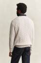 Gant Lambswool Cable C Neck   CLAY BEIGE   XL