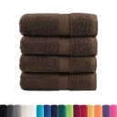 vidaXL Premium gjestehåndklær SOLUND 4 stk brun 30x50 cm 600gsm