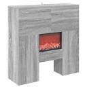 vidaXL Elektrisk peis Grå Sonoma 75 x 24,5 x 75 cm Konstruert tre