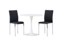 Hamden Spisegruppe 80 cm Rund med 2 Lily Stoler   Svart