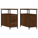  Nattbord 2 stk brun eik 30x60x60 cm konstruert tre 8720845940317