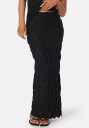BUBBLEROOM Structure Maxi Skirt Black L