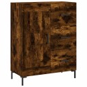 vidaXL Skjenk røkt eik 69,5x34x90 cm konstruert tre