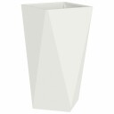 vidaXL Plantekassed Hvit 40 x 40 x 75 cm Stål