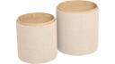 Velmira Puff 2 deler 39 cm Rund   Beige