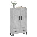vidaXL Highboard betonggrå 69,5x31x115 cm konstruert tre
