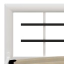 vidaXL Sengeramme hvit og svart metall 180x200 cm