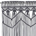 vidaXL Makramé gardin antrasitt 140x240 cm bomull