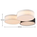 Lindby Janita LED-taklampe, 3-lk., trefarget