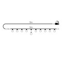 LightsOn Cosy Startpaket 5m Partyslinga inkl. kabel och transformator 3W IP44