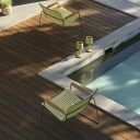 Houe Click Roomy lounge chair Lemon zest. Frame: Grey. Armrest: Bamboou