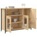 vidaXL Skjenk sonoma eik 100x35x75 cm konstruert tre