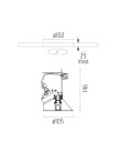 Flos - Easy Kap 105 Fixed Asymmetrical White Par16 GU10