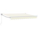  Uttrekkbar markise Krem 3,5 x 2 m 100% polyester og aluminium