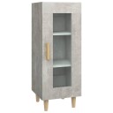 vidaXL Skjenk betonggrå 34,5x34x90 cm konstruert tre