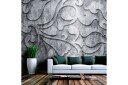 Fototapet Silver Background With Floral Pattern 250x193 - Artgeist sp. z o. o.