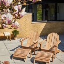 Cinas Adirondack Loungestol m/ Skammel Teak