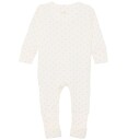 Blå Romper Ls Rib Cream 86