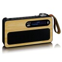 Lenco PDR-040 Bærbar DAB+ Radio med Bluetooth i Bambus og Svart