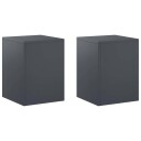 vidaXL Planteholder 2 pcs Antrasitt 30 x 30 x 40 cm Galvanisert stål