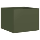 vidaXL Plantekasse olivengrønn 40x40x30 cm stål