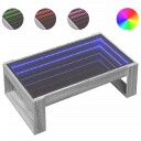  Salongbord med Infinity LED grå sonoma 90x53x30 cm 847642