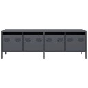  TV-benk antrasitt 135x39x43,5 cm kaldvalset stål 8721102930638