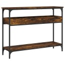  Konsollbord med hylle røkt eik 100x29x75 cm konstruert tre 8721012195011