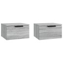 vidaXL Veggmonterte nattbord 2 stk sonoma eik 34x30x20 cm