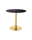 Terzo spisebord rundt brused brass finish