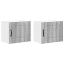  Kjøkkenskap 2 pcs Grå Sonoma 50 x 31 x 40 cm Konstruert tre