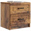  Nattbordskap med skuff 2 pcs Gammelt tre 43 x 34,5 x 44,5 cm